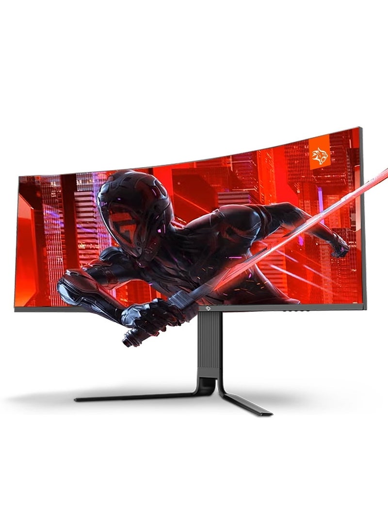 porodo 34" Curved 200Hz Gaming Monitor, Ultra-Wide QHD, VA Panel, RGB, 5ms Response Time, Overdrive Motion Clarity, Adaptive Sync, HDMI & DisplayPort 1.4, 178° Viewing Angle, E-LED Backlight – Black - Image 2